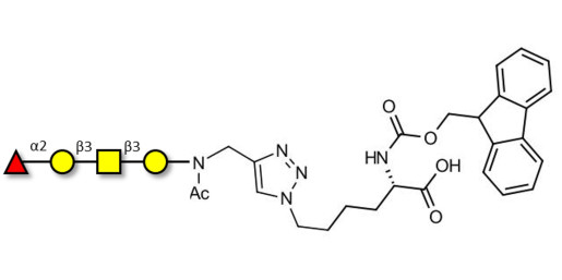 Blood group H antigen tetraose type 4 linked to Fmoc-Lysine (Linker-Lys A)