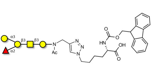 Blood group B antigen pentaose type 4 linked to Fmoc-Lysine (Linker-Lys A)