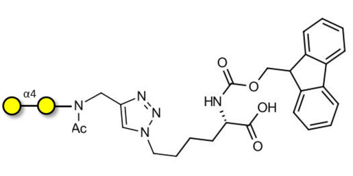 α1-4 galactobiose linked to Fmoc-Lysine (Linker-Lys A)