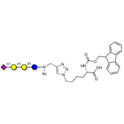 Sialylated globotriose linked to Fmoc-Lysine (Linker-Lys A)