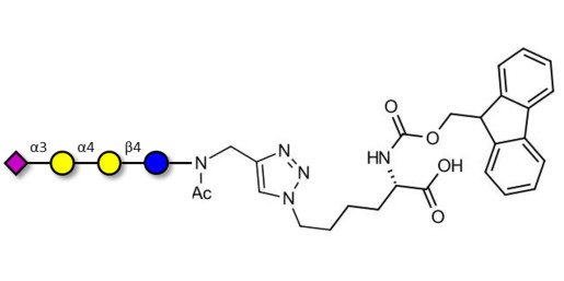 Sialylated globotriose linked to Fmoc-Lysine (Linker-Lys A) - 3Sialyl-Gb3