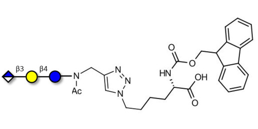 Glucuronyl-lactose linked to Fmoc-Lysine (Linker-Lys A) - HNK 1 epitope precursor