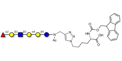 Globo-H analogue type 1 linked to Fmoc-Lysine (Linker-Lys A)