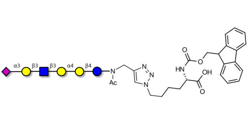 Stage-Specific Embryonic Antigen-4 (SSEA-4) hexaose analogue type 1 linked to Fmoc-Lysine (Linker-Lys A) - SSEA-4 hexaose analogue type 1