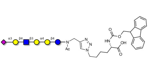 Stage-Specific Embryonic Antigen-4 (SSEA-4) hexaose analogue type 2 linked to Fmoc-Lysine (Linker-Lys A) - SSEA-4 hexaose analogue type 2