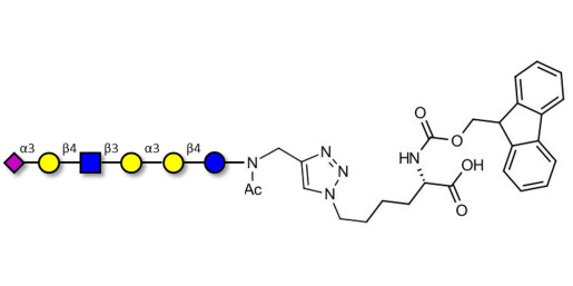Sialylated isoglobopentaose (Sialylated iGb5) analogue type 2 linked to Fmoc-Lysine (Linker-Lys A) - Sialylated iGb5 analogue type 2