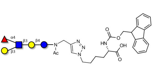 Lacto-N-fucopentaose II (LNFP II) linked to Fmoc-Lysine (Linker-Lys A)