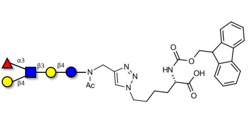 Lacto-N-fucopentaose III (LNFP III) linked to Fmoc-Lysine (Linker-Lys A)