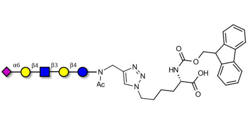 LS-Tetrasaccharide c (LSTc) linked to Fmoc-Lysine (Linker-Lys A) - Sialyl-lacto-N-neotetraose c ; SLNnT-c
