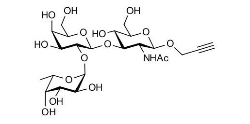 Blood group H antigen triose type 1 with terminal alkyne (Linker-CΞCH B) - Blood group H trisaccharide type I  ; 