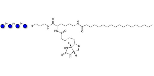 Gentiotetraose DP4 linked to biotin and fluorescein